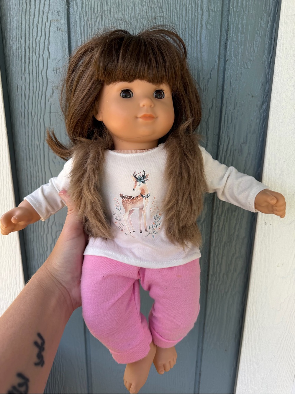 American Girl Bitty Baby Twin Baby Girl Doll Light Skin Brown Hair eyes